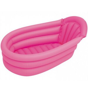 Надувной бассейн-ванна для малышей Розовый 79*51*33 см, надувное дно Bestway фото 1
