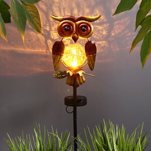 Садовый светильник на солнечной батарее Solar Owl 54 см, IP44, бежевый Koopman фото 2
