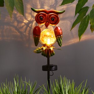 Садовый светильник на солнечной батарее Solar Owl 54 см, IP44, зеленый Koopman фото 1