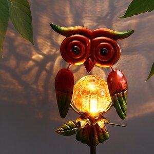 Садовый светильник на солнечной батарее Solar Owl 54 см, IP44, зеленый Koopman фото 2