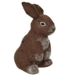 Декоративная фигура Кролик Вилфред 20 см шоколадный (Kaemingk, Нидерланды). Артикул: ID75061