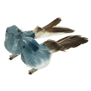 Елочная игрушка Птичка Каролина из Волшебных Снов 16 см, 2 шт, клипса (Kaemingk, Нидерланды). Артикул: ID74987