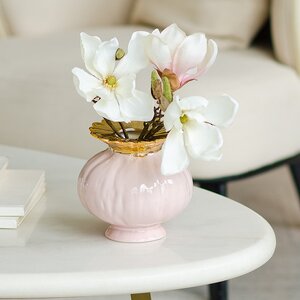 Фарфоровая ваза Melograno 16 см розовая Kaemingk фото 1