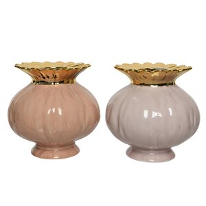 Фарфоровая ваза Melograno 16 см розовая Kaemingk фото 2