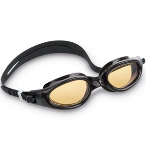 Очки для плавания Master Pro черно-оранжевые, 14+ (INTEX, Китай). Артикул: 55692-черн-оранж