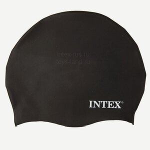 Шапочка резиновая для плавания черная, 8+ (INTEX, Китай). Артикул: 55991-черн