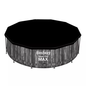 Каркасный бассейн 5619K Bestway Steel Pro Max - Grey Wood 366*122 см, фильтр-насос, навес, лестница Bestway фото 8