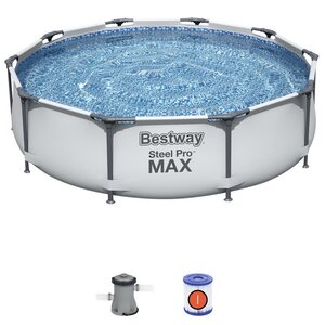 Каркасный бассейн 56408 Bestway Steel Pro Max 305*76 см, фильтр-насос Bestway фото 2
