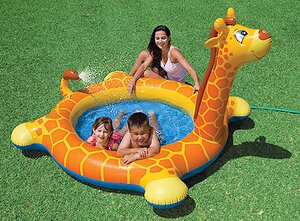 Детский бассейн "Жираф с фонтаном", 122*65*208 см (INTEX, Китай). Артикул: 57434