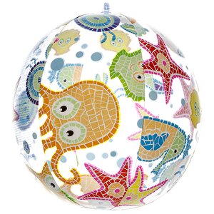 Надувной мяч Цветной с осьминожками 51 см (INTEX, Китай). Артикул: 59040-осм