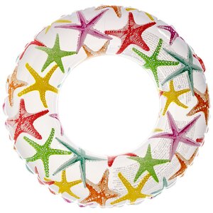 Надувной круг Цветной с морскими звездами 61 см INTEX фото 1