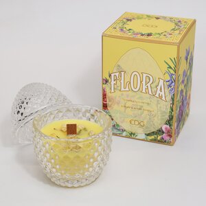 Ароматическая свеча Flora - Ginger&Warm Vanilla 12 см, 20 часов горения (EDG, Италия). Артикул: 613888-GW