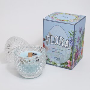 Ароматическая свеча Flora - Waterlily&Rose 12 см, 20 часов горения (EDG, Италия). Артикул: 613888-LR