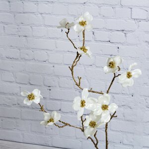 Декоративная ветка Цветущий Кизил 92 см белый (Kaemingk, Нидерланды). Артикул: ID57781