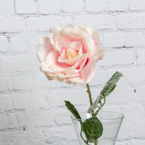 Роза в Инее 45 см нежно-розовая Kaemingk фото 2