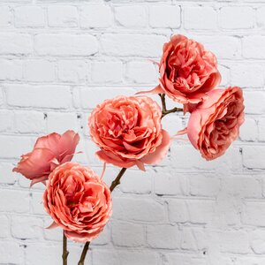 Искусственная Роза Шёлковое Сияние 58 см розовая (Kaemingk, Нидерланды). Артикул: ID57797