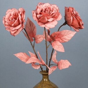 Искусственная роза Аурелия 60 см розовый бархат Kaemingk фото 3