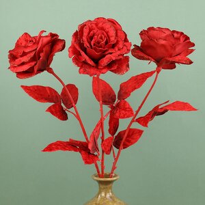 Искусственная роза Аурелия 60 см бордовая Kaemingk фото 3