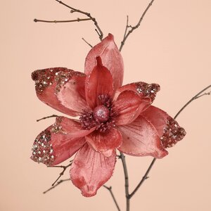 Искусственный цветок Магнолия Контемпора 22 см, клипса Kaemingk фото 1