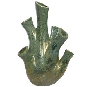 Керамическая ваза Portela 24 см зеленая (Kaemingk, Нидерланды). Артикул: 644762