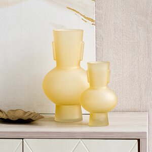 Стеклянная ваза Soeira Gold 22 см Kaemingk фото 2