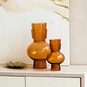 Стеклянная ваза Soeira Amber 22 см Kaemingk фото 2