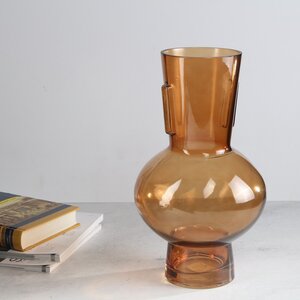 Стеклянная ваза Soeira Amber 32 см (Kaemingk, Нидерланды). Артикул: ID76150