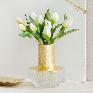 Силиконовые цветы Тюльпаны Piccola Ragazza 5 шт, 28 см белые EDG фото 3