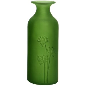 Стеклянная ваза Аллиум 19 см, зеленая матовая Kaemingk фото 1