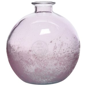 Декоративная ваза Эстер 18*16 см розовая, стекло (Kaemingk, Нидерланды). Артикул: ID49064