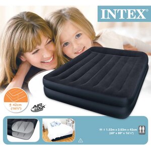 Надувная кровать Pillow Rest 152*203*42 см INTEX фото 3