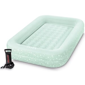 Детская надувная кровать с бортиками Kidz Travel Stars 107*168*25 см, ручной насос INTEX фото 3