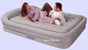 Надувная кровать INTEX COMFORT FRAME, 180х249х76 , светло-серая (INTEX, Китай). Артикул: 66972