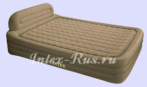 Надувная кровать DELUX FRAME BED, 152х203х23, хаки, встроенный эл. насос (INTEX, Китай). Артикул: 66976