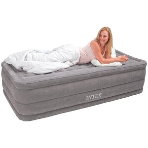 Надувная кровать Ultra Plush, Twin, 99*191*46 см со встроенным насосом (INTEX, Китай). Артикул: 67952