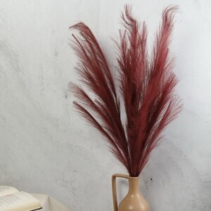 Декоративная ветка с перьями Коко Пальмьери 100 см, бордовая (EDG, Италия). Артикул: 683441-46