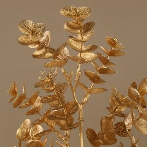 Искусственная ветка Эвкалипт Aragon 48 см золотая EDG фото 6