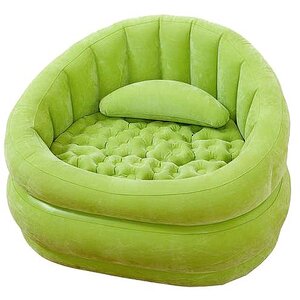 Надувное кресло, зеленое, 91*102*65 см INTEX фото 1