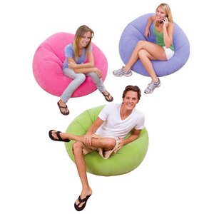 Надувное кресло Beanless Bag Chair 107*104*69 см розовое INTEX фото 4