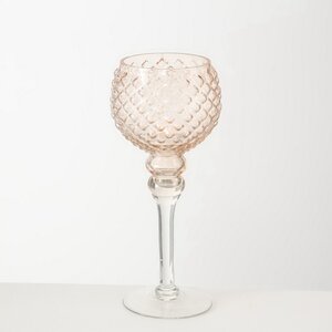 Набор стеклянных подсвечников - бокалов Модена 30-40 см розовый, 3 шт Boltze фото 6