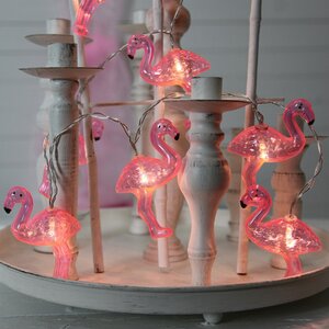 Светодиодная гирлянда на батарейках Фламинго 1.8 м, 10 теплых белых ламп, прозрачный ПВХ, IP20 (Star Trading, Швеция). Артикул: 726-93