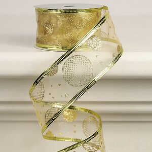 Декоративная лента Элеганца - Мыльные Пузыри 270*4 см золотая (Koopman, Нидерланды). Артикул: ID58385