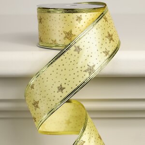 Декоративная лента Элеганца - Звездочки 270*4 см золотая (Koopman, Нидерланды). Артикул: 767920540-3