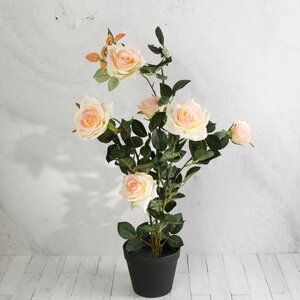 Искусственный цветок в горшке Роза Dolce Vita 80 см (Kaemingk, Нидерланды). Артикул: ID72531
