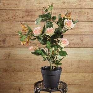 Искусственный цветок в горшке Роза Dolce Vita 50 см (Kaemingk, Нидерланды). Артикул: ID72532