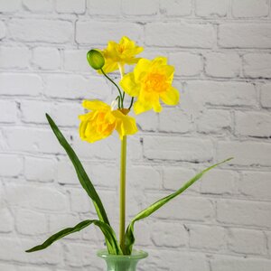 Искусственный цветок Нарцисс 40 см жёлтый Kaemingk фото 1