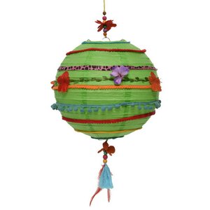 Бумажный шар Hippie style 50*30 см зеленый (Kaemingk, Нидерланды). Артикул: ID72827