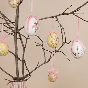 Пасхальные украшения Яйца Poppy Easter 3-5 см, 12 шт, подвеска Kaemingk фото 1