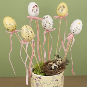 Пасхальные украшения Яйца на палочке Floral Easter 6 см, 6 шт (Kaemingk, Нидерланды). Артикул: 802998
