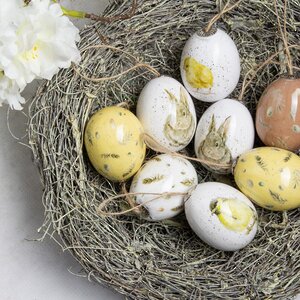 Пасхальные украшения Яйца Sweet Easter 5 см, 8 шт, подвеска (Kaemingk, Нидерланды). Артикул: 803007